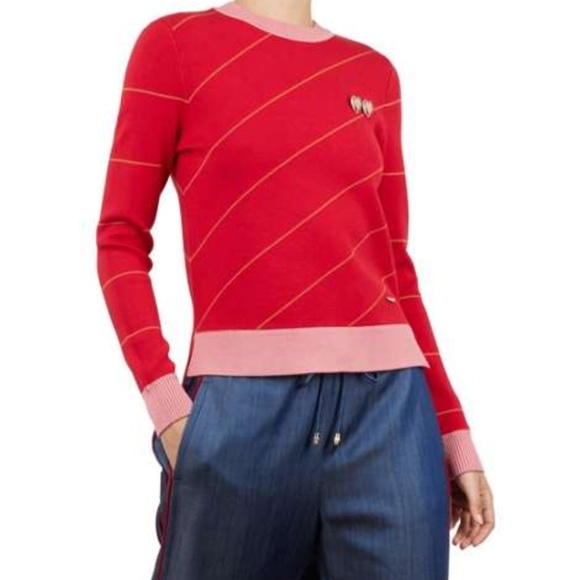 TED BAKER Xavier Striped Jumper-Ted Size #3 - Picture 1 of 6